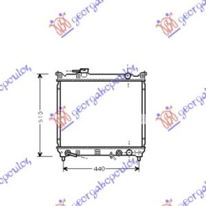 HLADNJAK MOTORA 1.6 16V (AUTO) ( AC) (428x488x26)