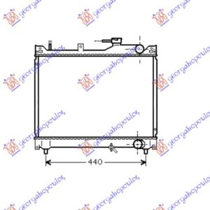 HLADNJAK MOTORA 1.6cc 16V ( /-AC) (42.5x52.5) (KOYO)