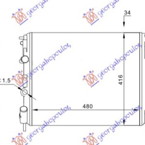 HLADNJAK MOTORA BENZIN/DIZEL (48x41) SA PUMPOM