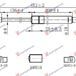 AMORTIZER GEPEK VRATA (412L-340N)