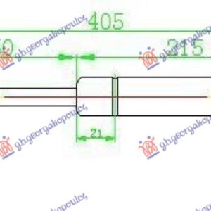 AMORTIZER GEPEK VRATA KARAVAN (403L-580N)