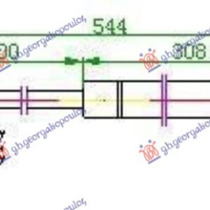 AMORTIZER GEPEK VRATA (544L-590N)