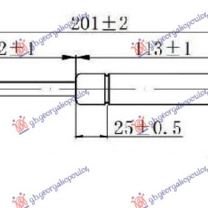 AMORTIZER GEPEK VRATA (CABRIO) (201L-250N)