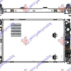 HLADNJAK MOTORA 3.0/3.5 BENZIN / 2.1/2.2-3.0 Cdi (64x43x3.4) (MAHLE BEHR)