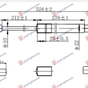 AMORTIZER GEPEK VRATA KARAVAN (522L-540N)