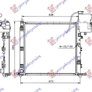 HLADNJAK MOTORA BENZIN/DIZEL (MAN) (-AC) (570x560) (NISSENS)