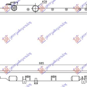 HLADNJAK MOTORA 1.6/2.0/2.5 BENZIN (34x68.6x16)