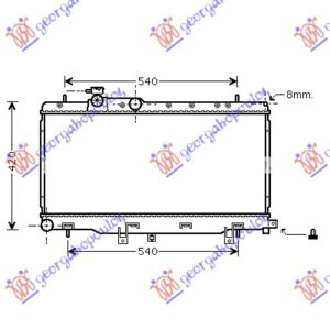 HLADNJAK MOTORA 2.0 TURBO WRX (340x688x26)
