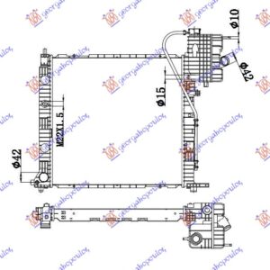 HLADNJAK MOTORA 2.2 CDI (MAN) ( AC) (57x56) 99-03