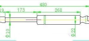 AMORTIZER GEPEK VRATA ALLROAD/KARAVAN 00- (480L-690N)