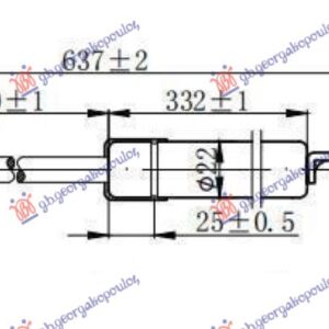 AMORTIZER GEPEK VRATA (637L-315N)