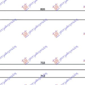 HLADNJAK KLIME 2.4 BENZIN - 2.5 TD (700x320x16) CEV 13.7mm