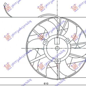 VENTILATOR KOMPLET (BENZIN/DIZEL) (HLADNJAK BEZ POSUDE)