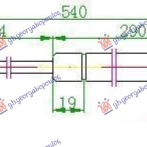 AMORTIZER GEPEK VRATA (540L-400N)
